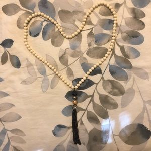 Stella & Dot Bead & Fringe Tassel Necklace